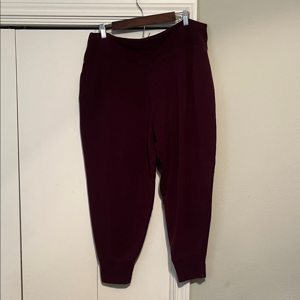 Athleta by Gap Deep Purple Maroon High Waist Jogger Pants | Size 1X - Picture 3 of 15